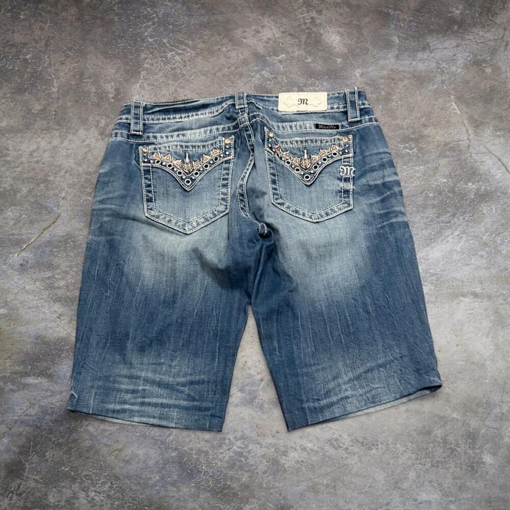 Miss me blue denim shorts